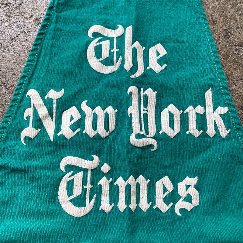 50s ワークエプロン　ニュースペーパー　染み込み 50s ワークエプロン ニュースペーパー 染み込み