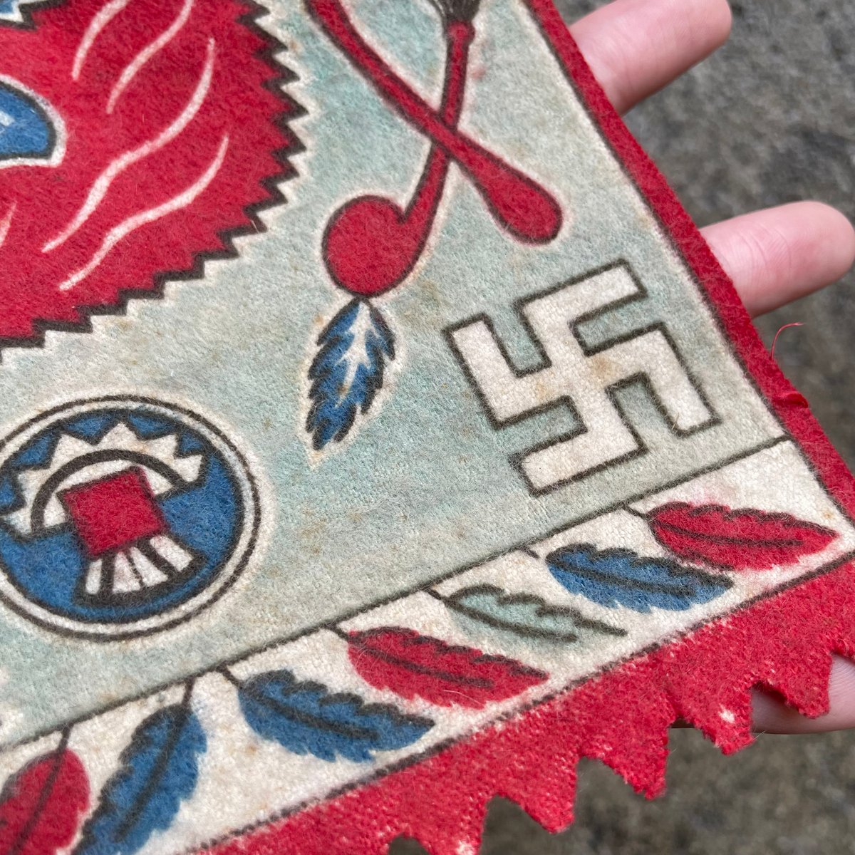 Antique Cigar Felt 卍 スワスティカ シガーフェルト 1930's 卍 シガーフェルト | 7miles from the Dreamland