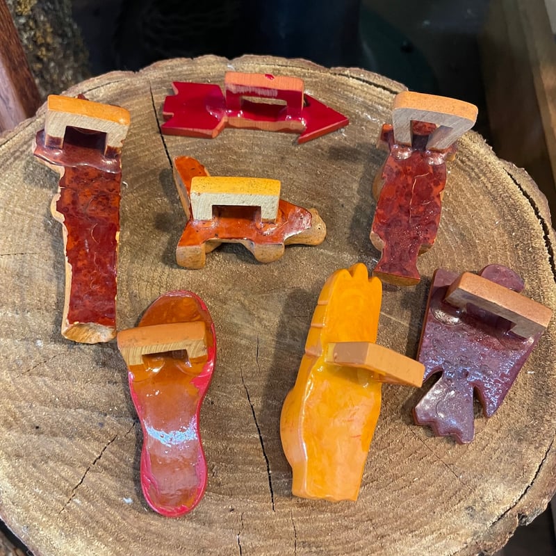 ９点セット　ネッカチーフスライド 1960-70's ベークライト製ネッカチーフ・スライド | 7miles from the