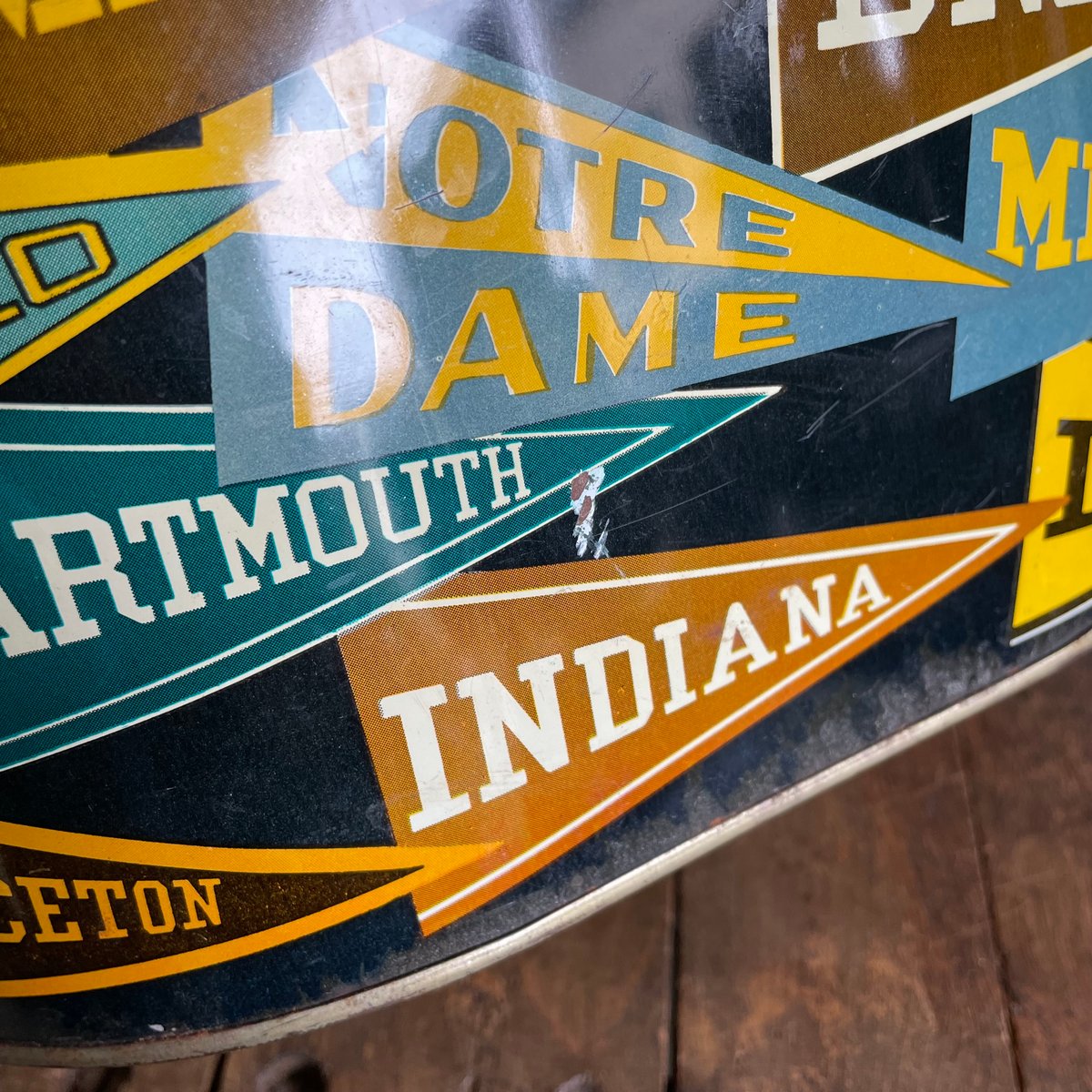 1960's カレッジペナント ゴミ箱 | 7miles from the Dreamland