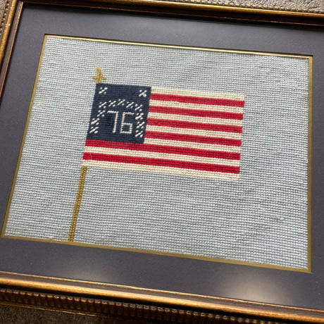 1970’s ベニントンフラッグ 刺繍アートフレーム