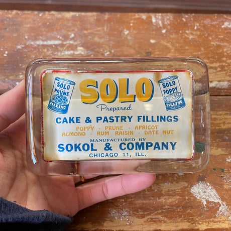 1940’s “SOLO” ガラスペーパーウェイト