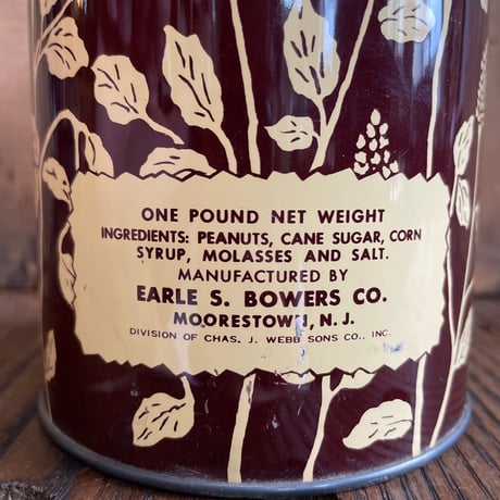 1950’s “BOWERS” ピーナッツクランチ缶