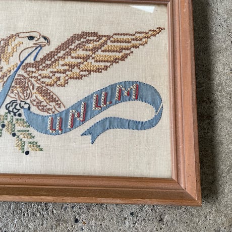 1960’s イーグル 刺繍アートフレーム