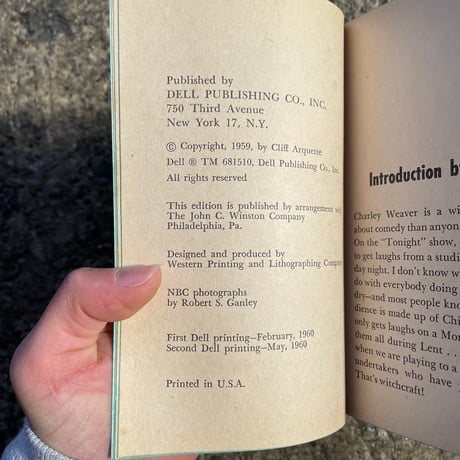1959 洋書 CLIFF ARQUETTE