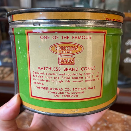 1950’s “MATCHLESS COFFEE” コーヒー缶  蓋付き