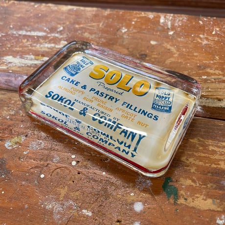 1940’s “SOLO” ガラスペーパーウェイト