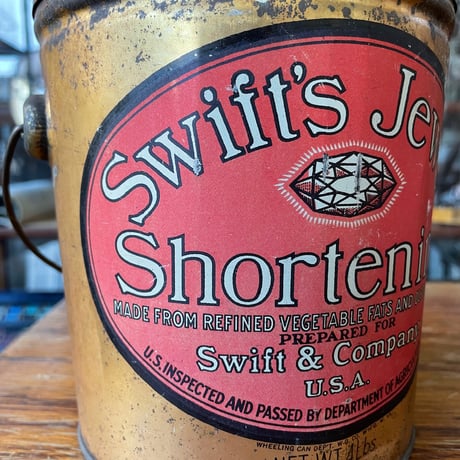 1940’s Swift’s Jewel ショートニング缶 バケツ
