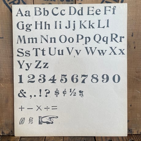 1950’s アルファベット スタンプセット