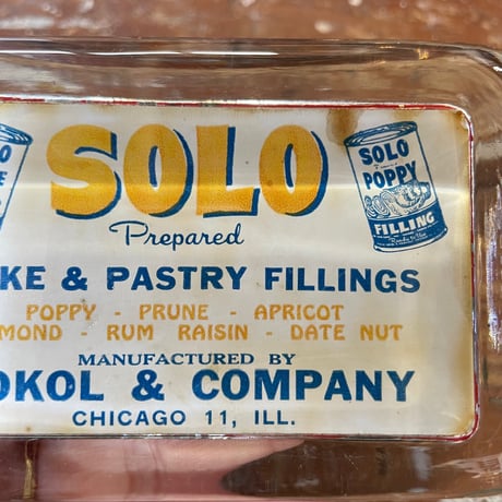 1940’s “SOLO” ガラスペーパーウェイト