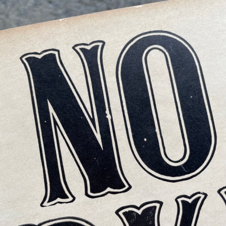 1940’s “NO PARKING” 紙サイン