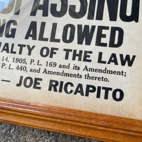 1940’s “NO TRESPASSING” ウォールサイン