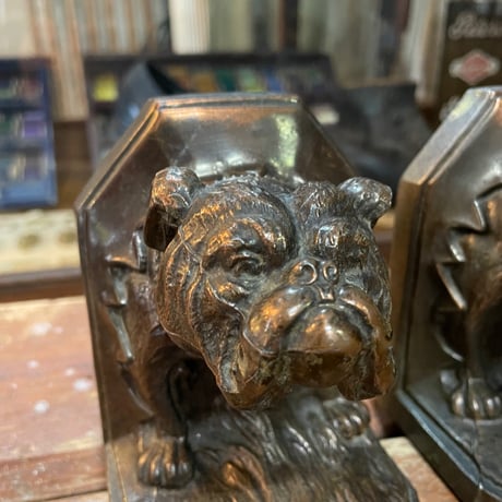 1930’s ブルドッグ ブックエンド ペア ジャパンカラー