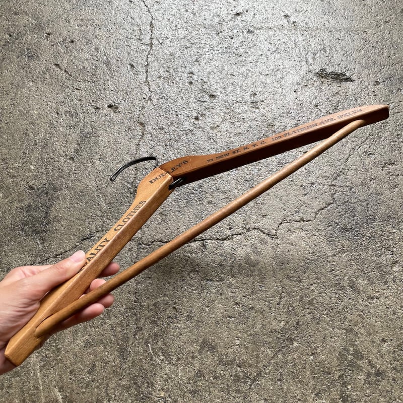 MONTGOMERY WARD BRENT ビンテージ木製ハンガー Vintage Wood Brent Menswear Clothes Hanger Montgomery Ward