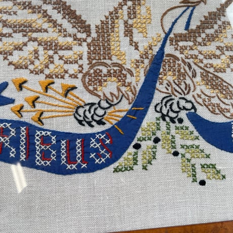 1960’s イーグル 刺繍アートフレーム