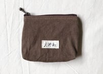 岡田防水布店＜大柿鞄/水都おおがき限定　小銭入れ　焦茶色×オレンジ＞