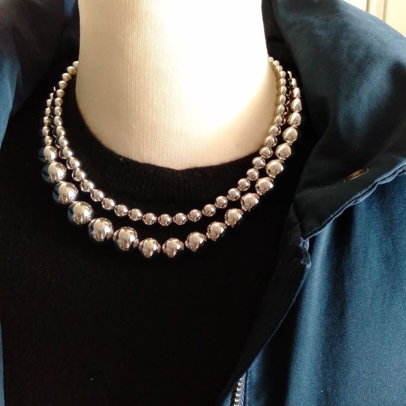 BASE NOTES べースノート　シルバーボールネックレス　40センチ BASE NOTES べースノート シルバーボールネックレス 40センチ