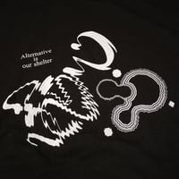 "Alternative is our shelter"　Long sleeve T-shirt [black]　DIY Sticker 3枚付き