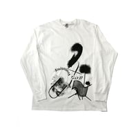 Spinning god Long sleeve T-shirt [white]