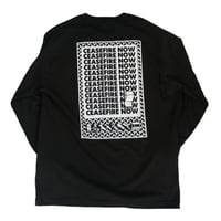 "EXPERIMENTAL" / "Ceasefire now!"  Long sleeve  [black] / big sticker付き