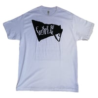 "EXPERIMENTAL" / "Ceasefire now!"  T-shirt  [white] / big sticker付き