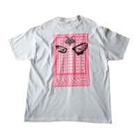 "OPPALA × ヘンタイワークス × wacky" collaboration MULTI PRINT「A」 / T-shirt [white] CEASEFIRE NOW!!!
