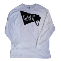 "EXPERIMENTAL" / "Anti racism" 「A」  Long sleeve  [white] / big sticker付き