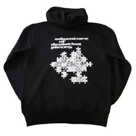 "Adventure of deviating pieces - 乖離 -"  hoodie  [black]