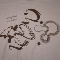 "Alternative is our shelter"　Long sleeve T-shirt [sand beige]　DIY Sticker 3枚付き