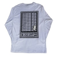 "EXPERIMENTAL" / "Ceasefire now!"  Long sleeve  [white] / big sticker付き