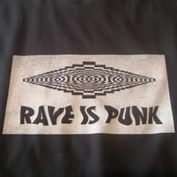 "RAVE IS PUNK"　T-shirt  [black]　DIY Sticker 3枚付き