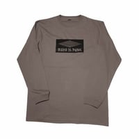 "RAVE IS PUNK"　Longsleeve T-shirt  [stone gray]　DIY Sticker 3枚付き