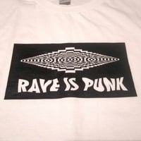 "RAVE IS PUNK"　T-shirt  [white]　DIY Sticker 3枚付き