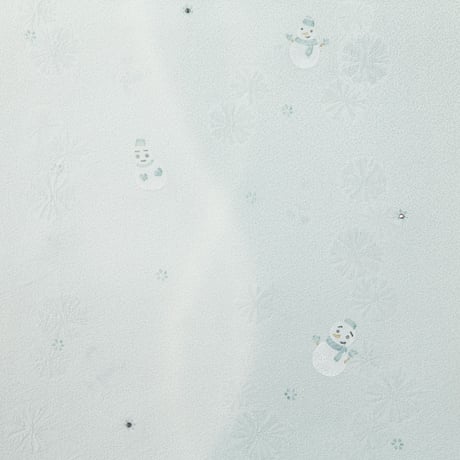 雪ダルマ模様　雪の結晶地紋　帯揚げ　丹後ちりめん