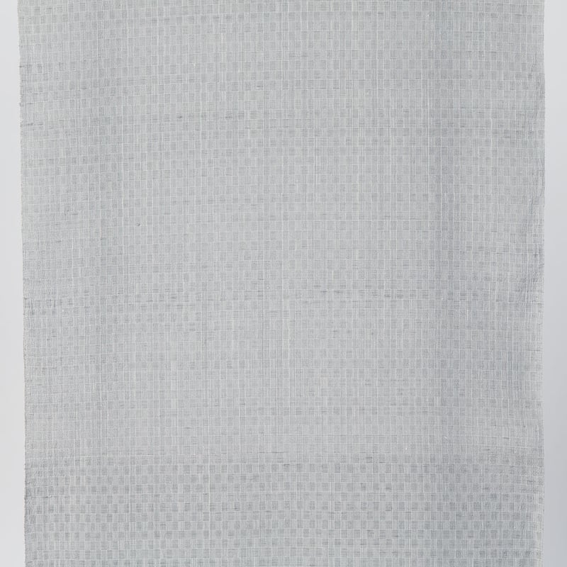奥順製 結城紬 縮織 広巾グレー網代 お仕立代込み | 四十瀬屋｜小河原