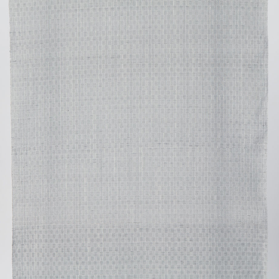 奥順製 結城紬 縮織 広巾グレー網代 お仕立代込み | 四十瀬屋｜小河原