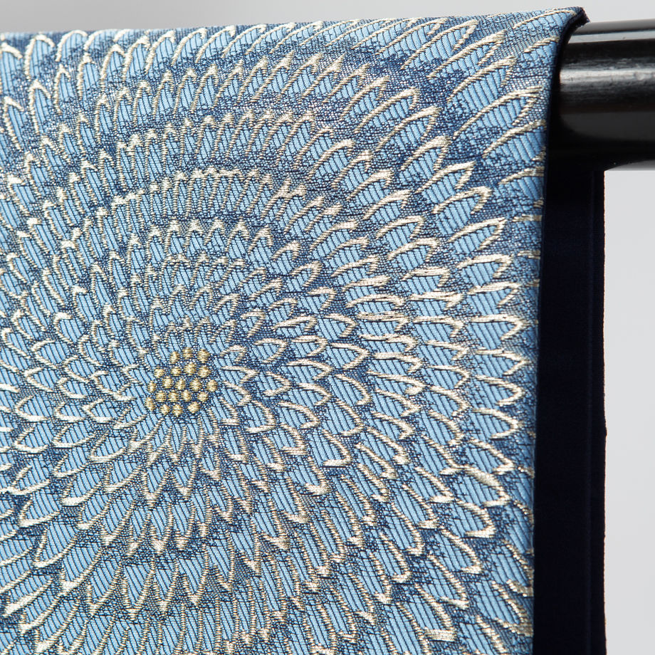 【逸品！滋賀喜織物謹製】 手織の帯 袋帯 名物唐草更紗 新古品 未仕立て品 滋賀喜織物謹製 袋帯 花燦々 手織 お仕立代込み | 四十瀬屋｜小河原