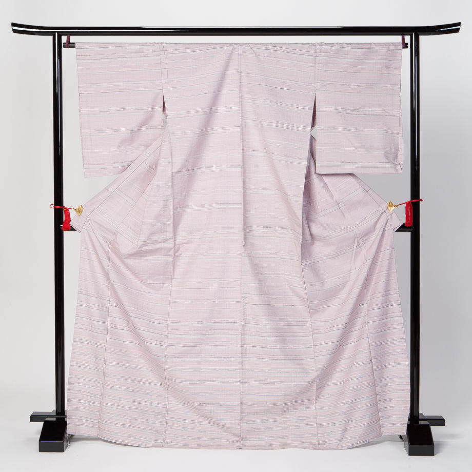 紬織絵羽　単衣　作家物　仕付け付き未使用 紬織絵羽 単衣 作家物 仕付け付き未使用