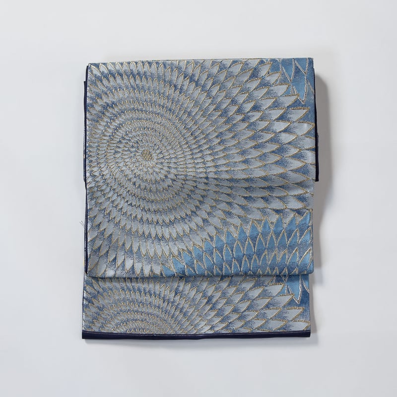 【逸品！滋賀喜織物謹製】 手織の帯 袋帯 名物唐草更紗 新古品 未仕立て品 滋賀喜織物謹製 袋帯 花燦々 手織 お仕立代込み | 四十瀬屋｜小河原