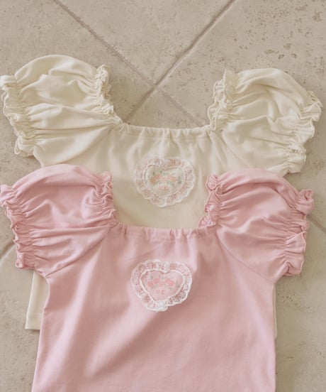 15[予約]momoann heart puff tee