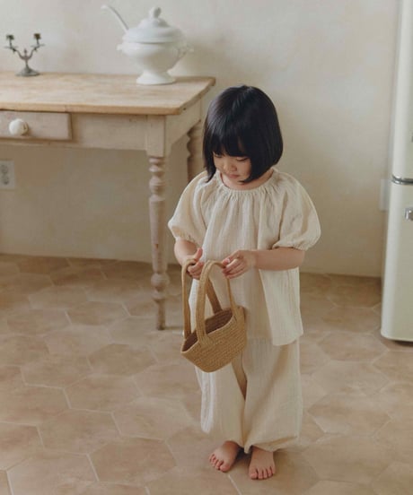 13[予約]La.camel popo blouse