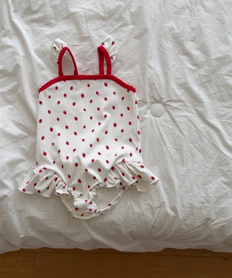 99[予約]ninibello rosie berry swimwear bonnet set