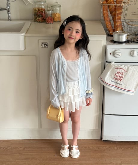 25[予約]ninibello sherbet sleeveless cardigan set