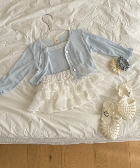 25[予約]ninibello sherbet sleeveless cardigan set