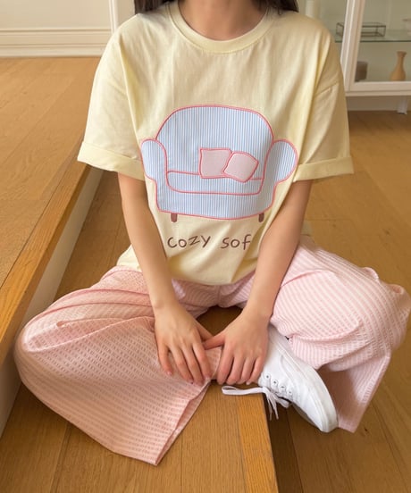 16[予約]ninibello cozy sofa short sleeve t-shirt(adult)