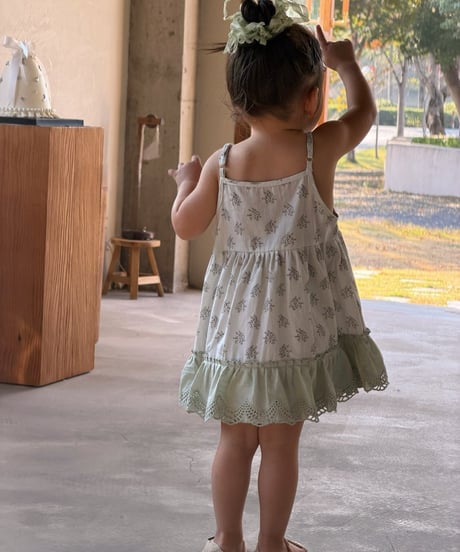 33[予約]mydaughter sage print sleeveless dress