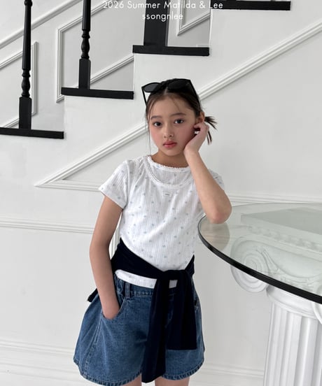 22[予約]matilda&lee flower short sleeve tee