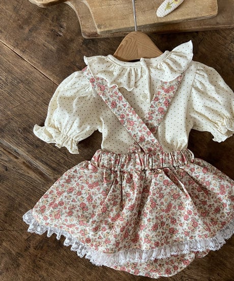 21[予約]anneshirley grayish frill dot t-shirt