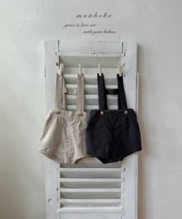 54[予約]monbebe linen suspender shorts