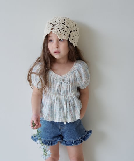 18[予約]momoann frill denim shorts